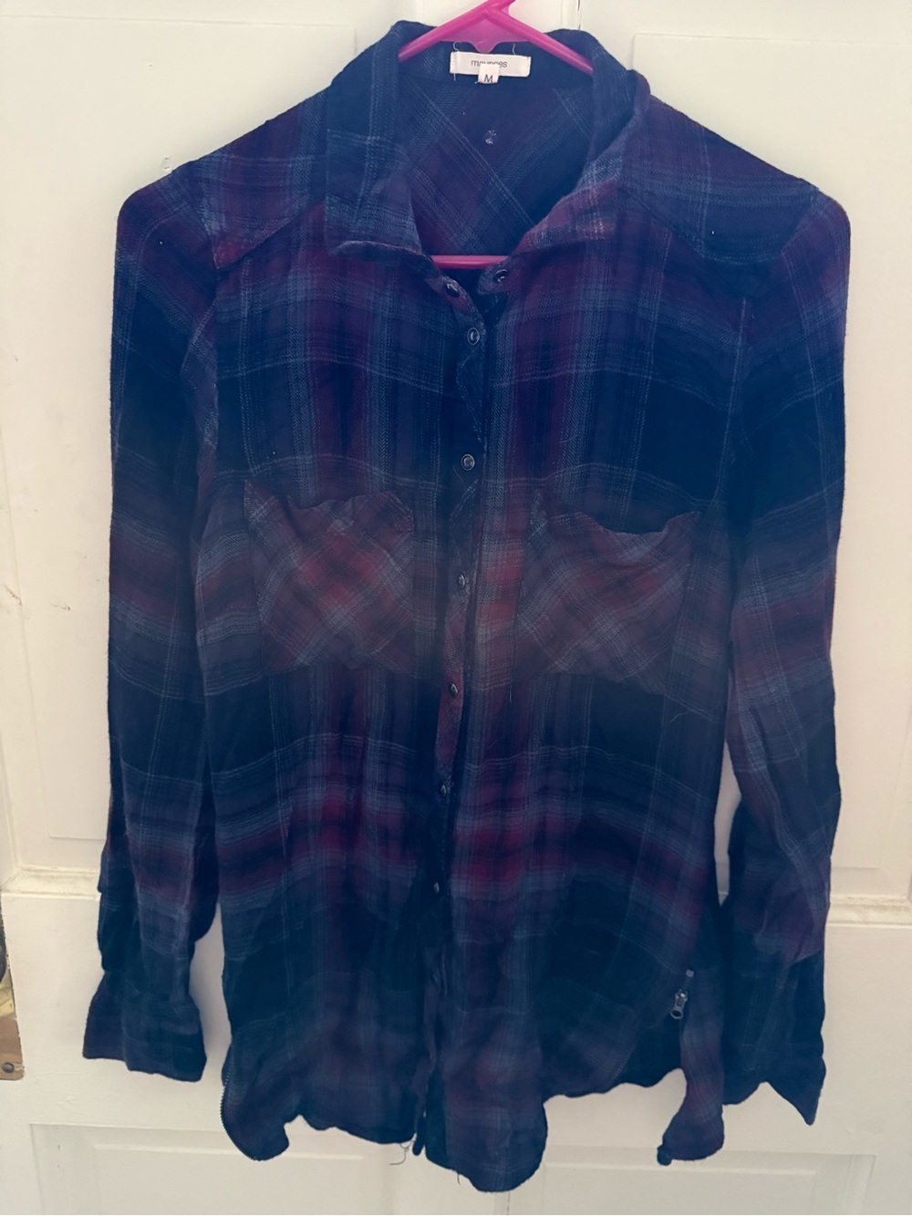 Maurices Plaid Shirt in purple & Burgundy